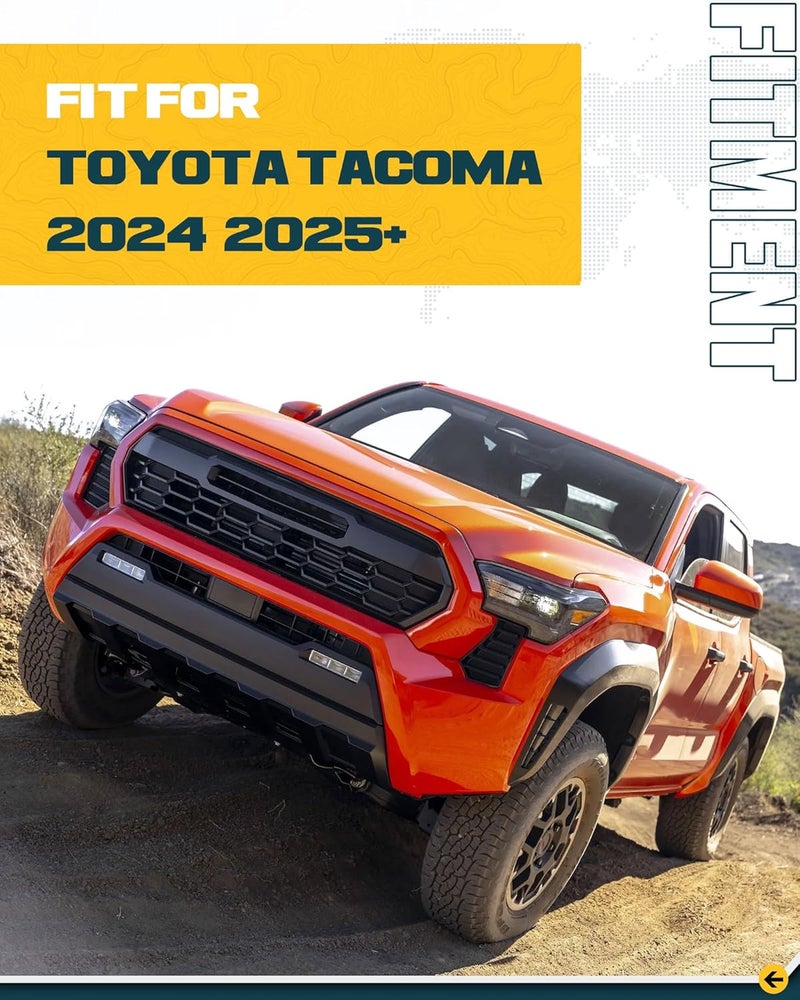 Trumgeta Pair All Black Rear Bumper Crossmember End Caps for 4th Gen Toyota Tacoma Accessories 2024 2025 2026 Waterproof Rubber Stopper Cover Protection - Image 2